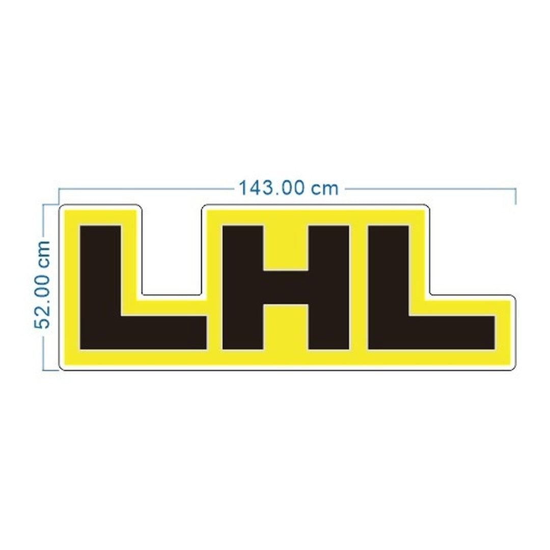 LED-Neonschild LHL 143 cm Gelb – Designvorschau