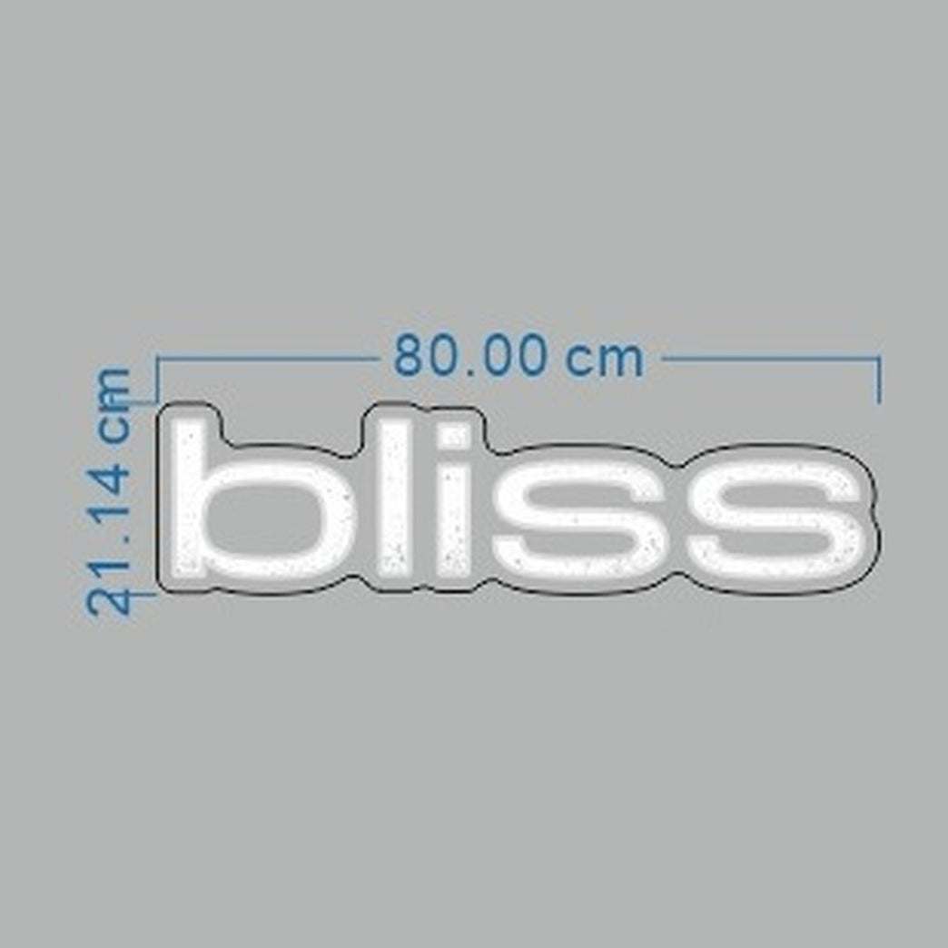 LED-Neonschild bliss 80 cm – Designvorschau
