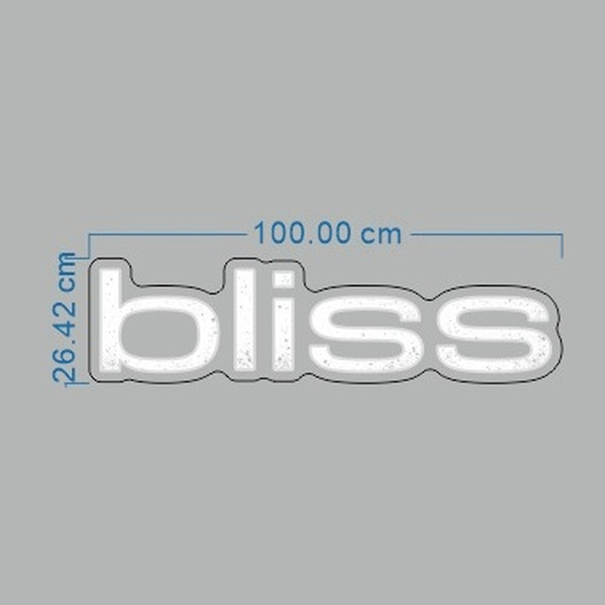 LED-Neonschild bliss 100 cm – Designvorschau