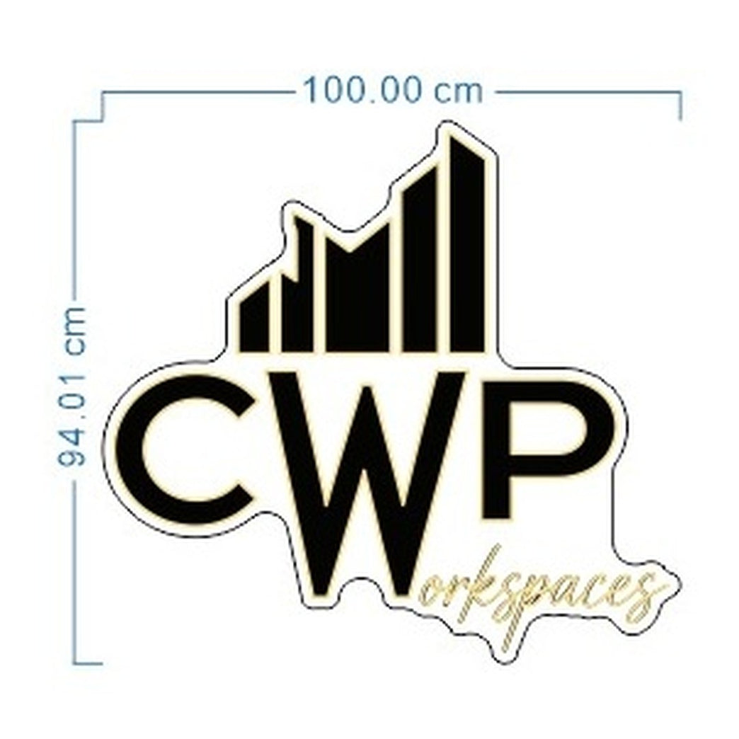 Neon sign CWP Workspaces 100 cm – design preview