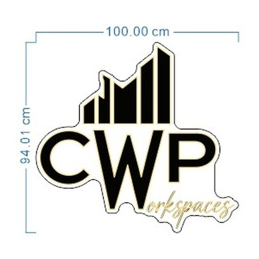 Neon sign CWP Workspaces 100 cm – design preview