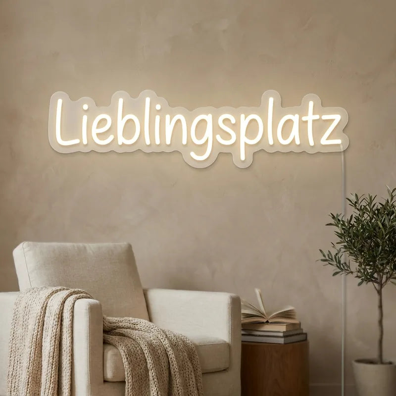 LED Neonschild Lieblingsplatz – Wohndeko – Neon Atelier
