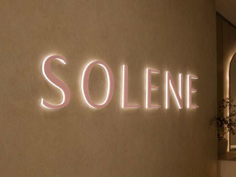 Mini letras de metacrilato con iluminación lateral – Encendido
