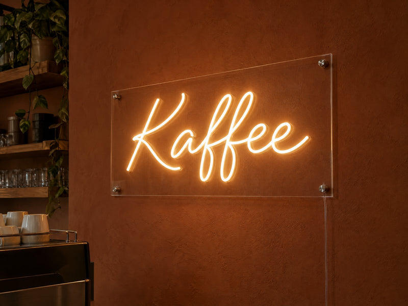 Neón LED sobre placa completa de metacrilato – Encendido