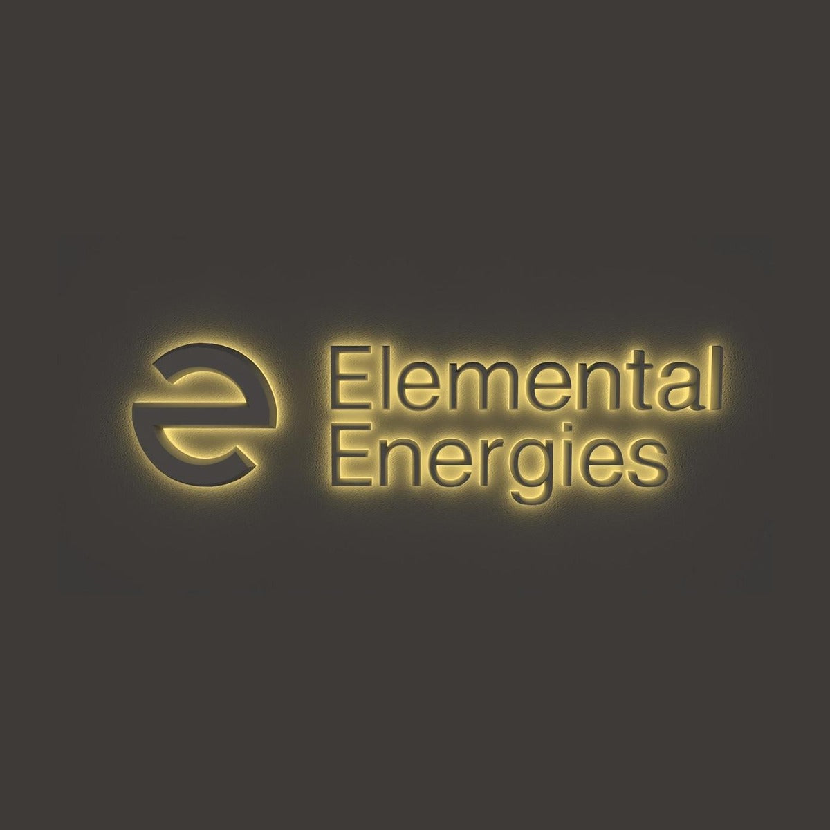 3D backlit logo Elemental Energies 80 cm – design preview