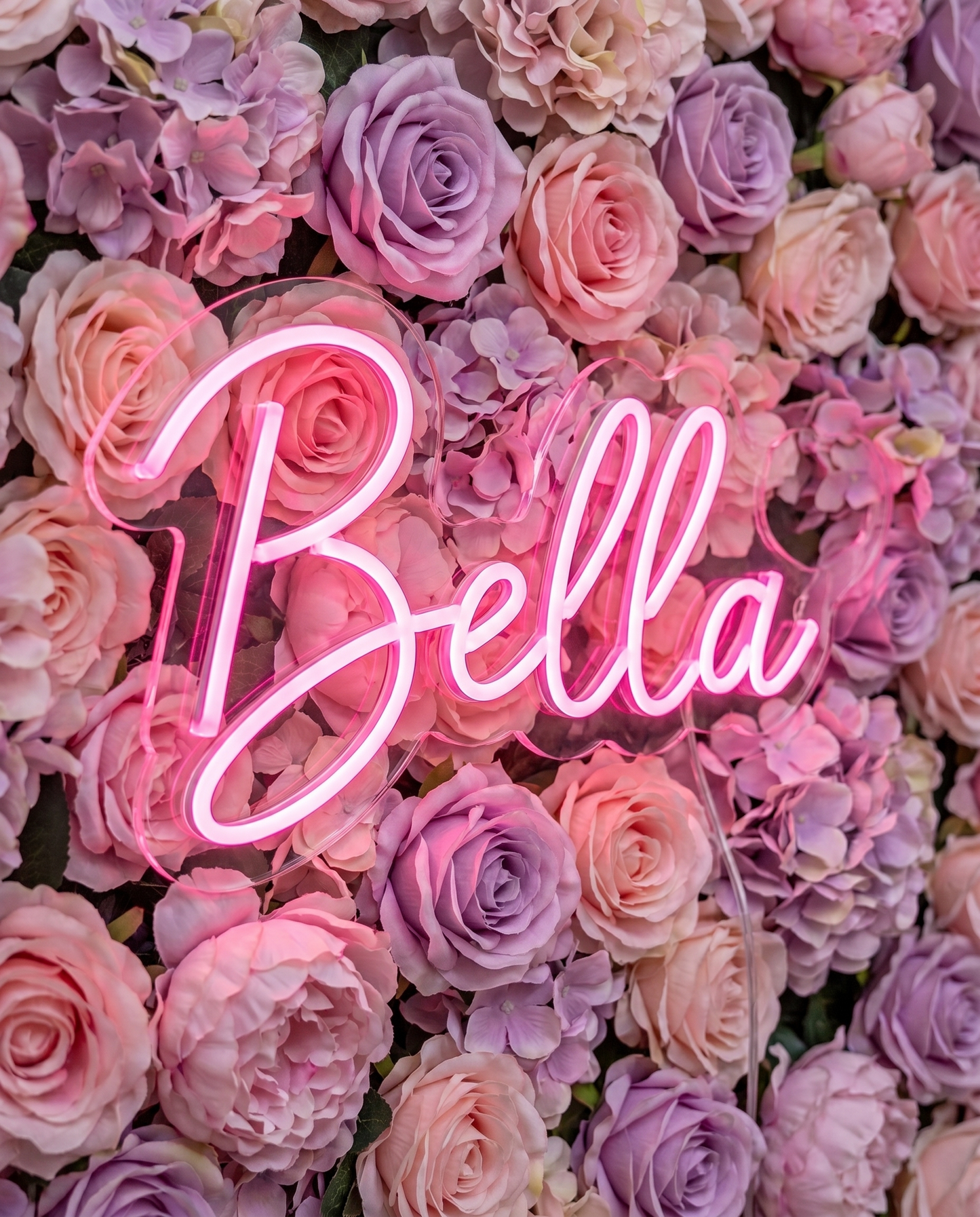 neon namensschild bella